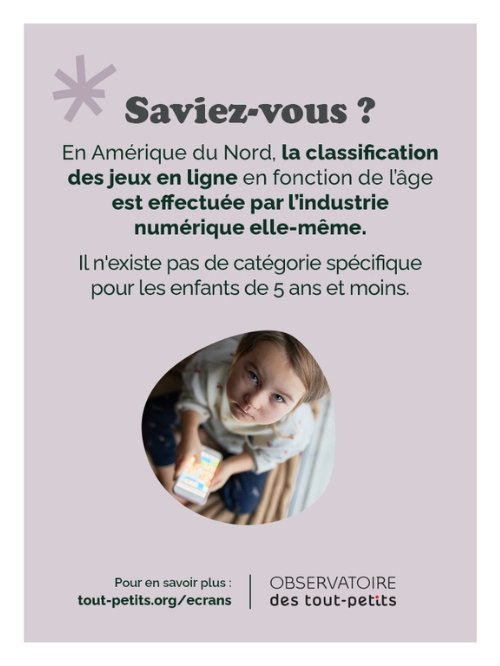 Infographie Ecrans - Classification des jeux en ligne